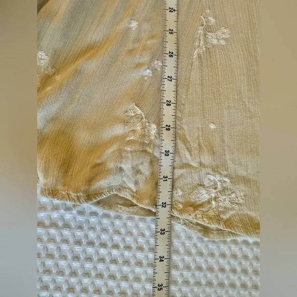 Free People Jasmine Embroidered Boho Tunic Mini Dress Size 6 - Picture 7 of 9